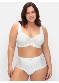 sheego Große Größen Bügel-BH mit floraler Spitze, weiß, Größe 115B - Damen
