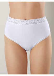 wäschepur sheego Große Größen Slip mit Spitze am Bund, weiß, Größe 48 - Damen
