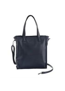 Shopper ANISTON ACCESSOIRES "Nynke", Damen, Gr. B/H/T: 32cm x 41cm x 11cm, navy, Polyurethan (PU), unifarben, Taschen Shopper, Handtasche Umh&auml;ngetasche Tragetasche