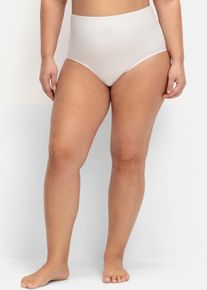 sheego Große Größen Taillenslip im 5er-Pack, 1x marine + 1x schwarz + 1x weiß, Größe 48/50 - Damen