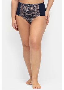 sheego Große Größen Taillenslip im Doppelpack, mit Shaping-Effekt, blau + marine, Größe 56/58 - Damen