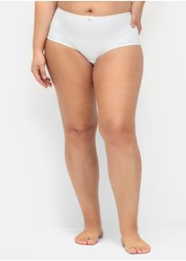 sheego Große Größen Hüftslip im Doppelpack, mit Shaping-Effekt, weiß + weiß, Größe 44/46 - Damen