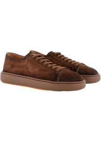 Santoni Low-Top Sneaker - Damps--aols - Gr. UK_10 - in Braun - f&uuml;r Damen