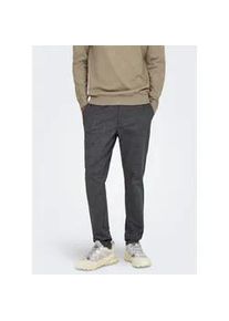 Only & Sons Chinoshorts ONLY & SONS "ONSMARK SLIM CHECK 020933 PANT", Herren, Gr. 32, L&auml;nge 32, braun (demitasse), Web, Obermaterial: 64% Viskose, 31% Polyester, 5% Elasthan, kariert, Basic, slim fit normal, Hosen Chinoshorts