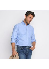 LANDS' END CLASSIC FIT. Buttondown-Kragen. Oxfordhemd, Herren, size: regular, Blau, Baumwolle, by Lands' End