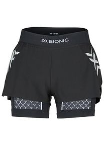X-Bionic Twyce Race 2in1 Shorts Laufshorts Women (Gr L |schwarz)