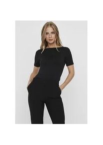 V&eacute;ro Moda Kurzarmshirt VERO MODA "VMPANDA MODAL S/S TOP NOOS", Damen, Gr. M, schwarz, Jersey, Obermaterial: 48% Baumwolle, 48% Modal (TENCELTM), 4% Elasthan, unifarben, slim fit normal, U-Boot-Ausschnitt, Shirts