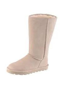 Winterstiefel Bearpaw "ELLE TALL", Damen, Gr. 41, Normalschaft, grau (mushroom), Veloursleder, Schuhe Schlupfstiefel Winterstiefel, Schlupfstiefel mit wasserabweisender Neverwet Impr&auml;gnierung
