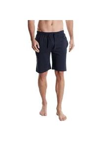 Bermudas Tom Tailor "Cansas", Herren, Gr. 56 (XXL), N-Gr, blau (blau, dunkel, uni), Single Jersey, Obermaterial: 100% Baumwolle, unifarben, Basic knielang, Hosen Bermudas, Bindeband, Seitentaschen, bequem, atmungsaktiv, elastisch
