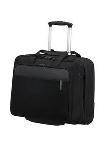 Aktentasche Samsonite "EVOSIGHT 17,3'' mit Rollen", Gr. B/H/T: 46cm x 37cm x 21,5cm, schwarz, Polyester, unifarben, Taschen, Businesstasche mit Rollen und Teleskopstange Trolleyaufstecksystem