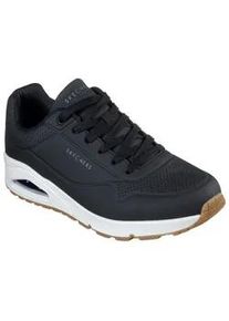 Sneaker Skechers "UNO-STAND ON AIR", Herren, Gr. 48,5, schwarz-wei&szlig; (schwarz, wei&szlig;), Lederimitat, Schuhe Sneaker, Plateausneaker, Keilsneaker mit Memory Foam