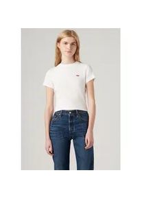Levi's T-Shirt LEVI'S "ESSENTIAL SPORTY TEE", Damen, Gr. S (36), wei&szlig;, Feinripp, Obermaterial: 96% Baumwolle, 4% Elasthan, figurbetont taillenlang, Rundhals, Shirts T-Shirt, Feinripp- Qualit&auml;t
