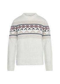 KnowledgeCotton Apparel Lampswool Campaign Pattern C Neck Wolljacke Herren (Gr XXL |weiß/grau)