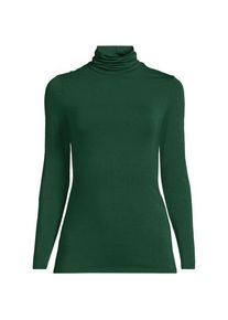 LANDS' END Rollkragenshirt aus Baumwoll/Modalmix, Damen,  Gr&uuml;n, Baumwolle/Elasthan/Baumwolle Modal, by Lands' End