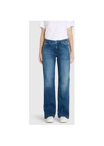 Weite Jeans MAC "WIDE", Damen, Gr. 40, L&auml;nge 30, super authentic wash, Denim/Jeans, Obermaterial: 91% Baumwolle, 7% Elastomultiester, 2% Elasthan, unifarben, weit kn&ouml;chellang, Jeans, im Five-Pocket Style