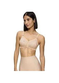 B&uuml;gelloser BH Triumph "Doreen X", Damen, Gr. 105, Cup D, beige (natur), Microtouch, Obermaterial: 84% Polyamid, 10% Elasthan (LYCRA), 6% Baumwolle, unifarben, BHs, mit Spitzendetails