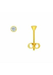 Adelia&acute;s Paar Ohrh&auml;nger ADELIA ́S "Damen 333 Gold Ohrringe Ohrstecker mit Zirkonia &Oslash; 3 mm", gold, Ohrringe, Damen, Damen, Gelbgold 333 Gold, Gelbgold 333, Gold, mit Zirkonia Goldschmuck f&uuml;r Damen