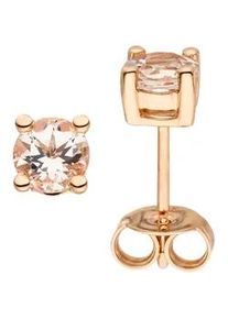 Paar Ohrstecker Jobo, rosa (ros&eacute;gold 585), Ohrringe, Damen, Ros&eacute;gold 585, 585 Ros&eacute;gold mit Morganit