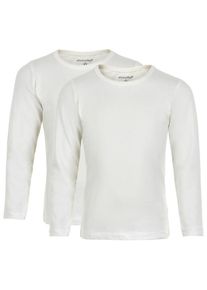 Minymo Basic 35 T-Shirt L/S (2-Pack) Longsleeve Kinder (Gr&ouml;&szlig;e 80 |wei&szlig;)