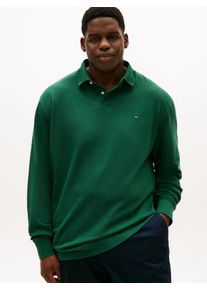 Tommy Hilfiger Big & Tall Langarm-Poloshirt "BT-1985 REGULAR LS POLO-B", Herren, Gr. 4XL, ornamental gr&uuml;n, Jersey, Obermaterial: 96% Baumwolle, 4% Elasthan, TOMMY HILFIGER BIG & TALL, Shirts Langarm-Poloshirt, in Gro&szlig;en Gr&ouml;&szlig;en