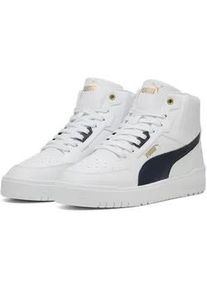 Sneaker Puma "SHUFFLE DOWNTOWN MID", Herren, Gr. 42,5, blau (Puma wei&szlig;, Puma navy, Puma gold), Schuhe Sneaker, kn&ouml;chelhoch, mit Schn&uuml;rung, mit profiliertem Laufsohlenprofil