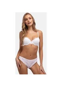 B&uuml;gel-BH Dorina "Lianne", Damen, Gr. 80, Cup B, wei&szlig;, Obermaterial: 84% Polyamid, 16% Elasthan, BHs B&uuml;gel-BH, leicht wattiert, geformte Cups, feminine Blumenspitze