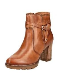 High-Heel-Stiefelette Pikolinos "Pikolinos Stiefelette Leder", Damen, Gr. 40, braun (brandy), Leder, Schuhe