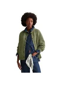Marc O'Polo Cardigan MARC O'POLO DENIM "relaxed", Damen, Gr. S, medium gr&uuml;n melange, Strick, Obermaterial: 60% Schurwolle, 16% Polyamid, 12% Alpaka, 12% Polyacryl, relaxed fit, Rundhals, Strickjacken, aus kuschligem Schurwolle-Alpakawolle-Mix