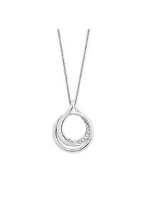 Kette mit Anh&auml;nger OROLINO "Gold 585 mit 6 nat&uuml;rlichen Brillanten zus. 0,030ct.", wei&szlig;, Halsketten, Damen, 45cm, 0,03, Gold, L: 45 B: 13,5mm, gl&auml;nzend, B:13,5mm