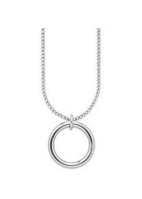 Lange Kette "Schmuck Geschenk Edelstahlkette lang mit runden Anh&auml;nger", edelstahlfarben, ANISTON JEWELRY & WATCHES, Halsketten, Damen, Edelstahl, L: 60 B: 2,8mm, B:2,8mm