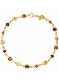 Armband Firetti "Schmuck Geschenk Silber 925 Armschmuck Armkette Fantasie Bernstein", gold (silber, 925, dunkelbraun, gelb, hellbraun, goldfarben, gelb, hellbraun, dunkelbraun), Armb&auml;nder, Damen, 21,5cm, Silber 925 (Sterlingsilber), Armband, mit Bernstein