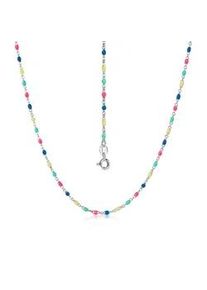 Armband Firetti "Schmuck Geschenk Silber 925 Armschmuck Armkette Regenbogen", bunt (silberfarben, t&uuml;rkis, gelb, blau, rosa), Armb&auml;nder, Damen, 20cm, Silber 925 (Sterlingsilber), Armband, Made in Germany