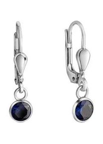 Paar Ohrh&auml;nger Firetti "Schmuck Geschenk Silber 925 Ohrschmuck Patentbrisur Solit&auml;r Glitzer", bunt (silberfarben, dunkelblau, dunkelblau), Ohrringe, Damen, Silber 925 (Sterlingsilber), mit Zirkonia (synth.)