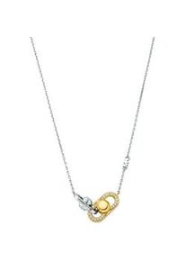 Kette mit Anh&auml;nger Michael Kors "Schmuck Geschenk Silber 925 Halskette Astor Link", gold (silberfarben, gelbgoldfarben, kristallwei&szlig;), Halsketten, Damen, Silber 925 (Sterlingsilber), L: 45,5 B: 1mm, mit Zirkonia (synth.), B:1mm
