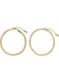 Fu&szlig;ketten Set Firetti "Schmuck Geschenk K&ouml;rperschmuck", gold (gelbgoldfarben), Fu&szlig;ketten, Damen, Edelstahl