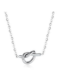 Kette mit Anh&auml;nger Firetti "Schmuck Geschenk Knoten", silber (edelstahlfarben), Halsketten, Damen, Edelstahl, L: 48 B: 1,6mm, B:1,6mm