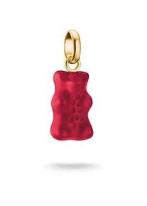 Charm-Einh&auml;nger Thomas Sabo "Thomas Sabo x HARIBO: Charm - Connect", gold (gelbgoldfarben, rot, rot), Charms, Damen, Silber 925 (recycelt), mit Kristallglas