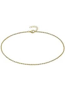 Fu&szlig;kette "Schmuck Geschenk Fusskettchen Silber gelbgoldfarben vergoldet", gelbgoldfarben, ANISTON JEWELRY & WATCHES, Fu&szlig;ketten, Damen, Silber 925 (Sterlingsilber)