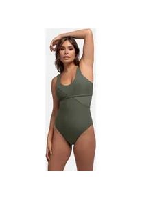 Badeanzug Dorina "Saint Tropez", Damen, Gr. XL, N-Gr, gr&uuml;n, Microfaser, Obermaterial: 64% Polyester, 21% Elasthan, 15% Polyamid, unifarben, Badeanz&uuml;ge Badeanzug, Ohne B&uuml;gel, Powermesh, herausnehmbare Polster