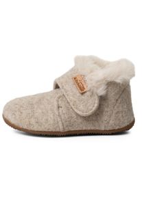 Living Kitzbühel Living Kitzbühel Karla Kragen Klettschuh Hausschuhe Kinder (Gr 21 |beige)