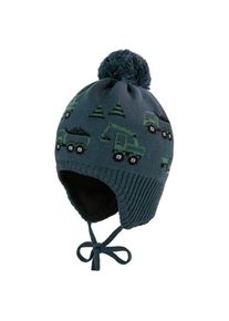 Mütze MaxiMo Mini Mütze mit Pompon und Band Jungen (Gr 45-47 cm |blau)