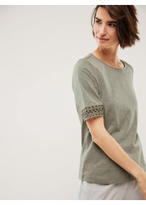 Walbusch Baumwollshirt Dekospitze