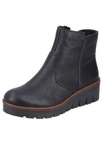 Winterstiefelette Rieker, Damen, Gr. 42, schwarz, Lederimitat, Schuhe Winterstiefelette, mit modischem 4,5 cm Keilabsatz