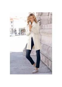 CR&Eacute;ATION L Strickjacke CREATION L, Damen, Gr. 48, beige (beige, ecru), 47% Baumwolle, 47% Polyacryl, 6% Polyamid, unifarben, figurumspielend, Strickjacken Strickjacke