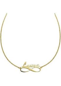 Namenskette Firetti "Schmuck Geschenk Silber 925 Halskette mit deinem Namen", gold (gelbgoldfarben), Halsketten, Damen, Silber 925 (Sterlingsilber), L: 48