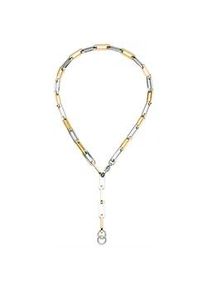 Kette mit Anh&auml;nger Jobo, gold (goldfarben), Halsketten, Damen, Edelstahl, L: 47, Y-Collier Edelstahl goldfarben beschichtet 48 cm