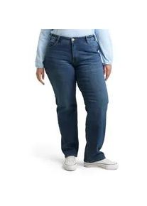 5-Pocket-Jeans Tom Tailor PLUS, Damen, Gr. 48, N-Gr, clean mid stone, Denim/Jeans, Obermaterial: 99% Baumwolle, 1% Elasthan. Futter: 98% Baumwolle, 2% Elasthan, unifarben, normal lang, Jeans 5-Pocket-Jeans, mit Stretch