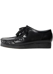 Clarks Low-Top Sneaker - Sneakers Wallabee Black Leather - Gr. 40 (EU) - in Bunt - f&uuml;r Damen