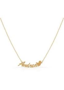 Namenskette Firetti "Schmuck Geschenk Silber 925 Halskette mit deinem Namen", gold (gelbgoldfarben), Halsketten, Damen, Silber 925 (Sterlingsilber), L: 45