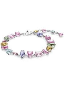 Armband Swarovski "GEMA" Gr. M, bunt (metallfarben, rosa, orange, blau, gr&uuml;n, t&uuml;rkis, rosa, orange, blau, gr&uuml;n, t&uuml;rkis), Armb&auml;nder, Damen, M, Metall, Armband, mit Swarovski Kristall